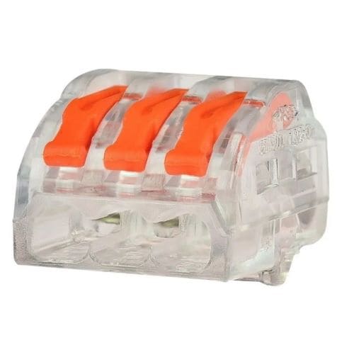 Conector Emenda 3 Fios até 4mm² 32A IP20 Eletrokit 4 Peças