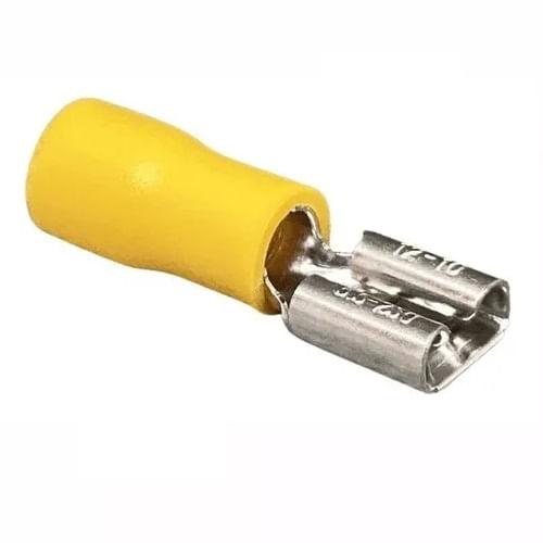 Terminal Encaixe F 4-6mm² Amarelo Eletrokit 20 Peças