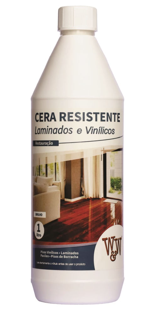 Cera Restauradora para Piso Laminado e Vinílico Brilhante 1L W&W