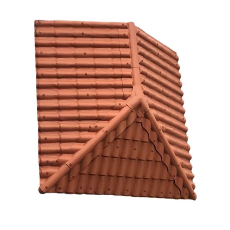 Cumeeira-Central-PVC-Articulada-Terracota-88x37cm-Afort