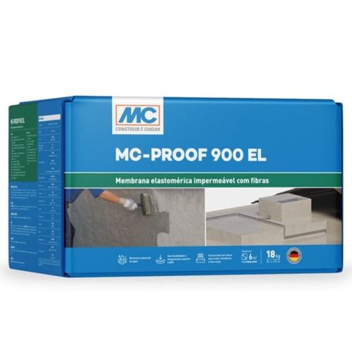 Membrana Elastomérica com Fibras Mc Proof 900 EL 18Kg Mc Bauchemie