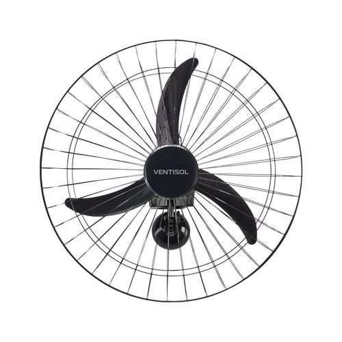 Ventilador de Parede Comercial Preto com 3 Pás 60cm 200W Bivolt