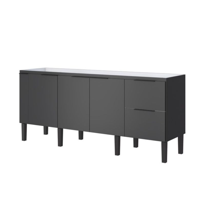 Gabinete-para-Cozinha-Cisne-195x515x86cm-MDP-MDF-Preto