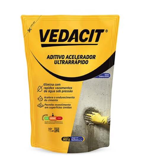 Aditivo Acelerador de Pega Ultrarrápido Incolor 900g Vedacit