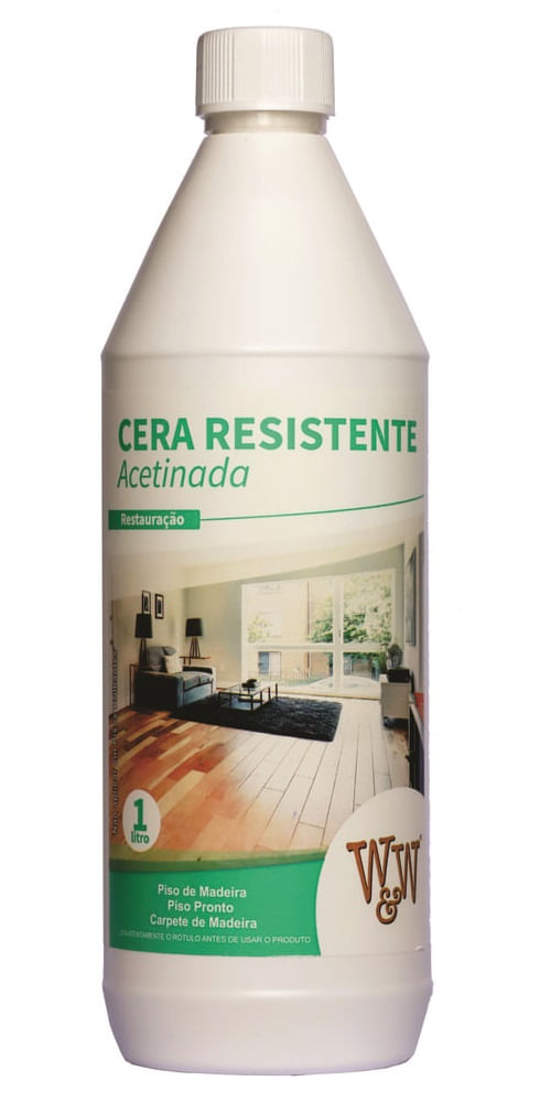 Cera Restauradora para Piso de Madeira Acetinado 1L W&W