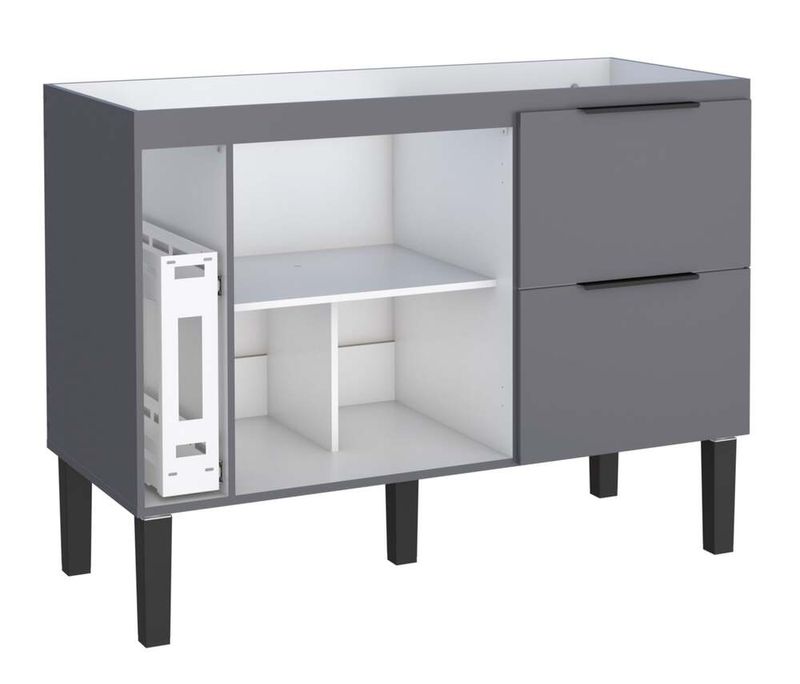 Gabinete-para-Cozinha-Cisne-114x515x86cm-MDP-MDF-Cinza