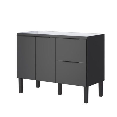 Gabinete para Cozinha Cisne 115x51,5x86cm MDP/MDF Preto