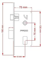 Fechadura-Externa-Roseta-Quadrada-Rolete-Magnetico-Multiponto-55mm-Cr