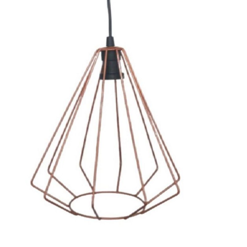 Pendente-Aramado-Cone-em-Metal-Cobre-para-1-Lampada-E27