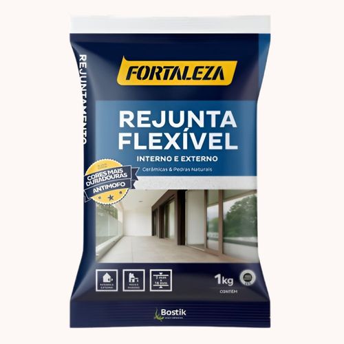 Rejunte Flexível Cerâmica Branco 1kg Fortaleza