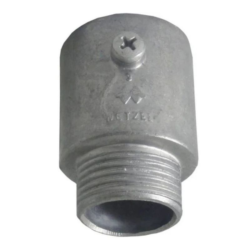 Conector-Reto--Unidut-Conico--Aluminio-com-Rosca-Externa-BSP-1--Wetzel