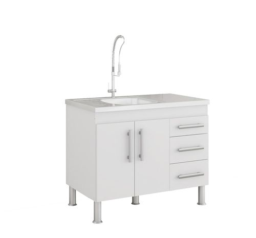 Gabinete para Cozinha Flex 94x80x52cm MDF Branco