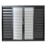 Veneziana-6-Folhas-sem-Grade-Linha-Plus-Aluminio-Preto-100x200cm