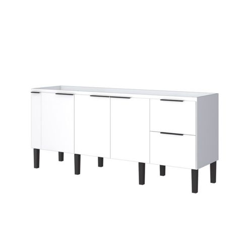 Gabinete para Cozinha Cisne 195x51,5x86cm MDP/MDF Branco