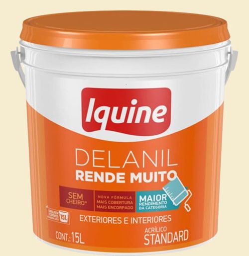 Tinta Standard Acrílica Fosco Delanil Palha 15L Iquine