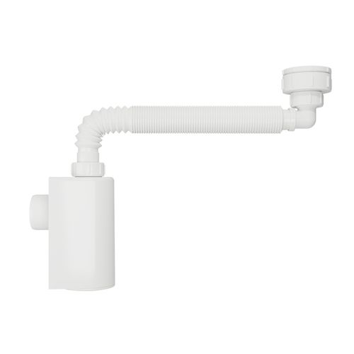 Sifão Copo Parede para Lavatório Branco DN38 7/8" Blukit