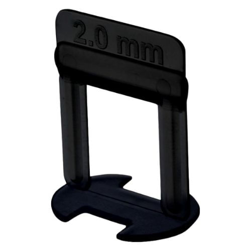 Espaçador para Nivelamento Clip Slim Eco Preto 2mm c/ 500 Peças Promax