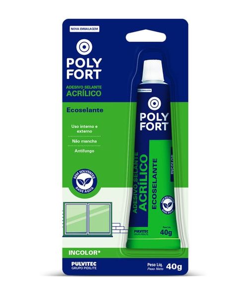 Selante Polyfort Ecoselante Incolor 40g Pulvitec