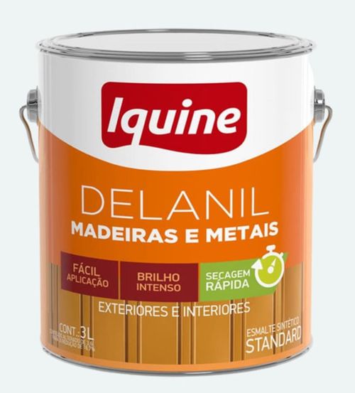 Esmalte Standard Sintético Alto Brilho Delanil Branco 3L