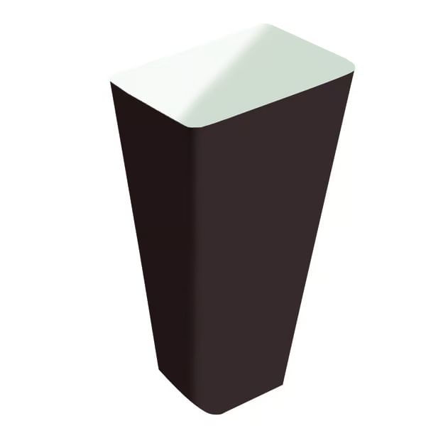 Cone-Funil-Aluminio-para-Corrente-Marrom-15cm-BellaCalha