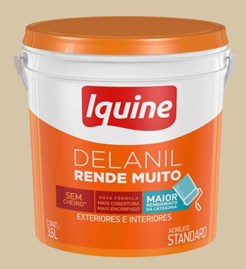 Tinta Standard Acrílica Fosco Delanil Areia 3,6L Iquine