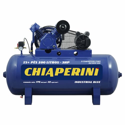 Compressor de Ar 200L 15 pés 175Lbs 3HP (110/220V) Mono Chiaperini