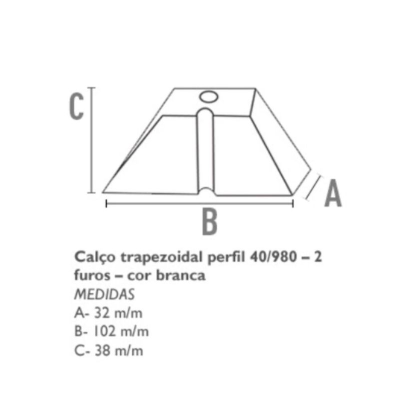 Calco-para-Telha-PVC-Trapezio-Branco-35x10cm-Lux-Telhas