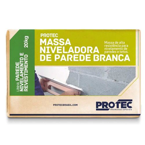 Massa Niveladora para Paredes e Tetos Branca 20Kg Protec