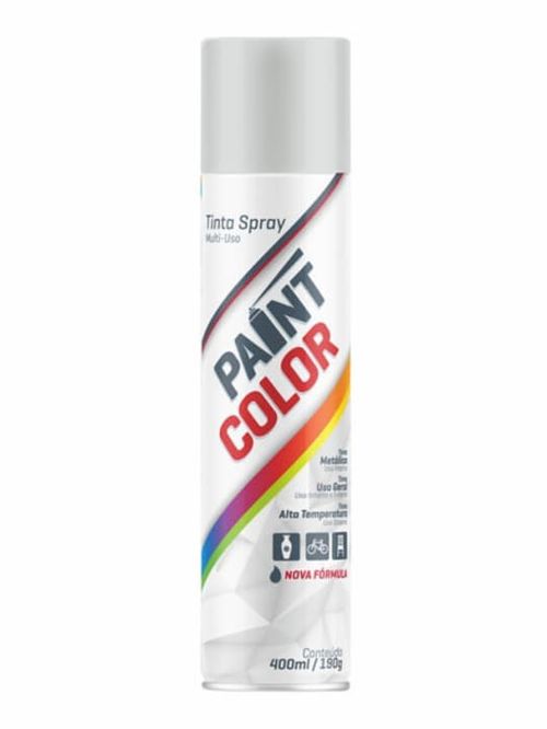 Tinta Spray Uso Geral Branco Brilhante 400ml Paintcolor