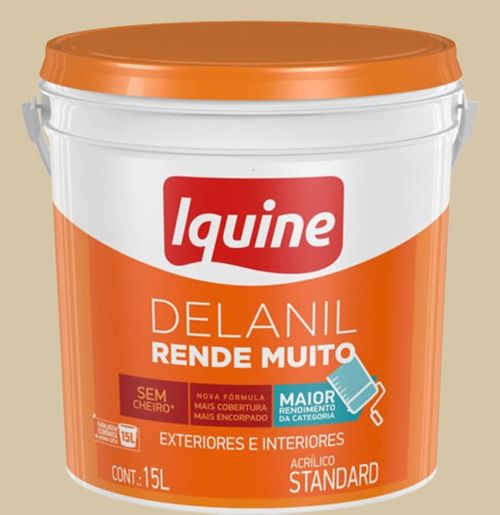 Tinta Standard Acrílica Fosco Delanil Areia 15L Iquine