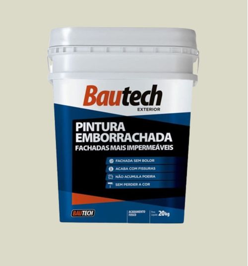 Tinta Acrílica Fosco Emborrachada Gelo 20Kg Bautech