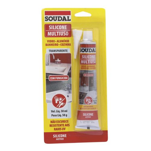 Silicone Acético Multiuso Incolor 50g Soudal