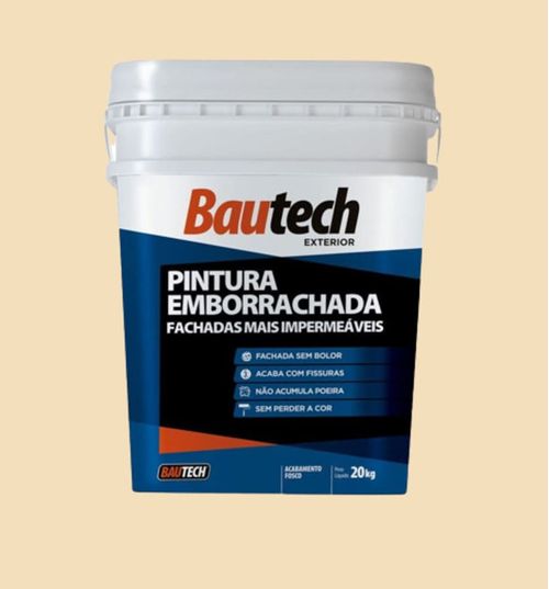 Tinta Acrílica Fosco Emborrachada Areia 20Kg Bautech