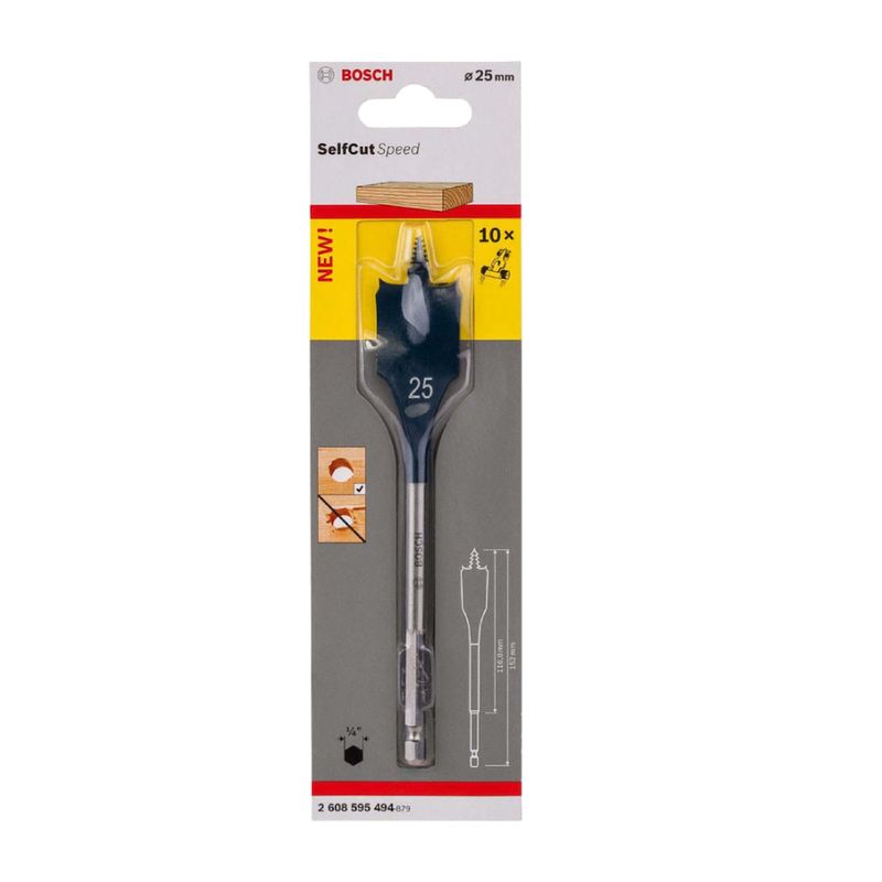 Broca-Chata-para-Madeira-25x152mm-Bosch