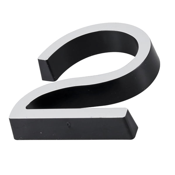 Numero-2-Plastico-Preto-Cromado-8cm