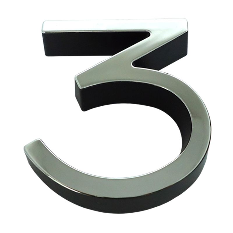 Numero-3-Plastico-Preto-Cromado-4cm