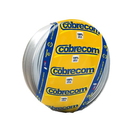 Cabo Paralelo 1mm² 300V Branco Cobrecom 100 Metros