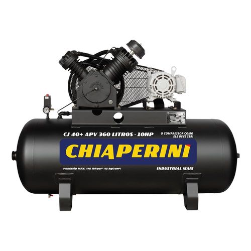 Compressor de Ar 360L 40 pés 175LBS 10HP 220/380V (Trif) Chiaperini