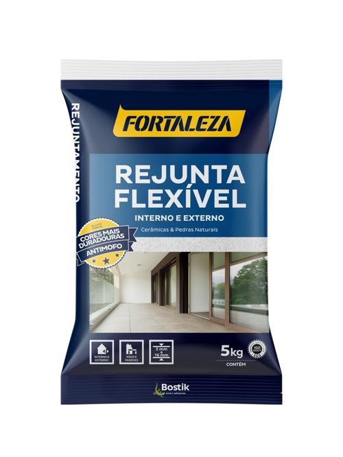 Rejunte Flexível Cerâmica Platina 5kg Fortaleza