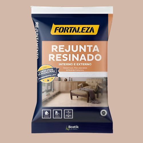 Rejunte Resinado Porcelanato Bege 1kg Fortaleza