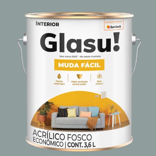 Tinta Econômica Acrílica Fosco Glasu Verde Mineral 3,6L Suvinil