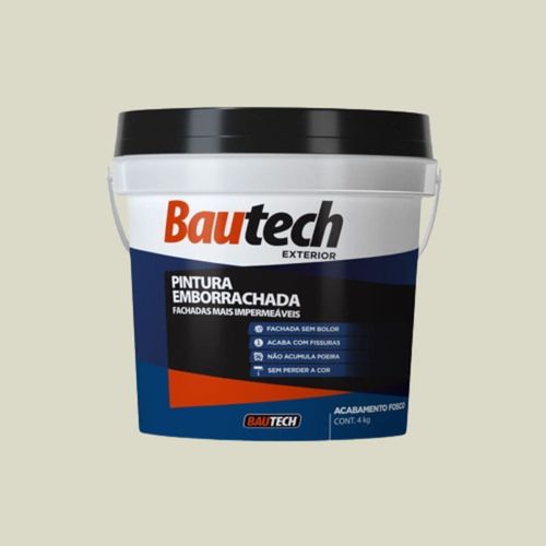 Tinta Acrílica Fosco Emborrachada Gelo 4Kg Bautech