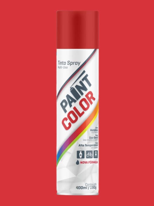 Tinta-Spray-Uso-Geral-Vermelho-400ml-Paintcolor