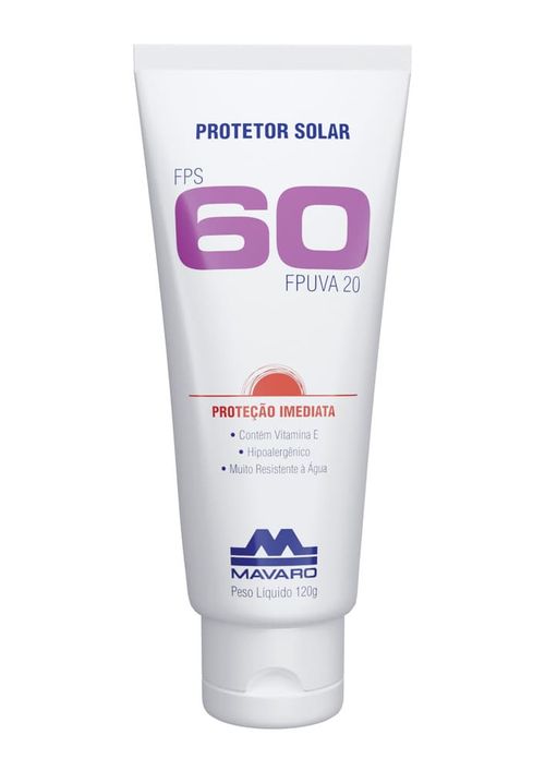 Protetor Solar FPS 60 sem Repelente 120ml Mavaro