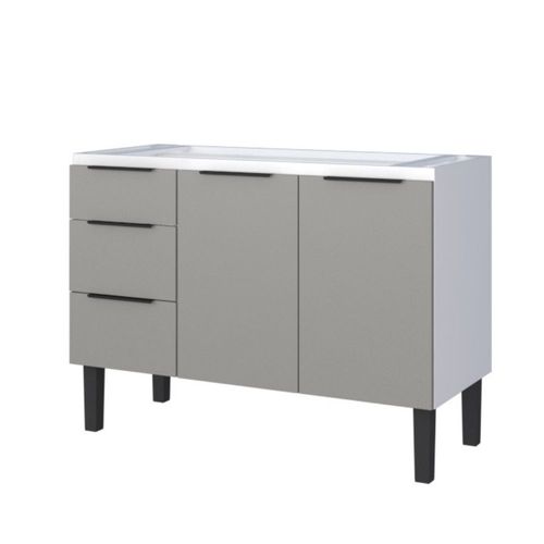 Gabinete para Cozinha Jupiter 117x85x50cm Aço Cinza