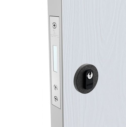 Fechadura Externa Auxiliar para Porta Pivovante Ros22 40mm Preto Fosco