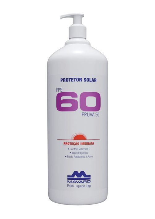 Protetor Solar FPS 60 sem Repelente 1L Mavaro