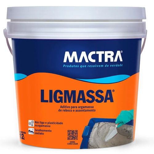 Aditivo Plastificante Concentrado para Argamassa Ligmassa 12L Mactra