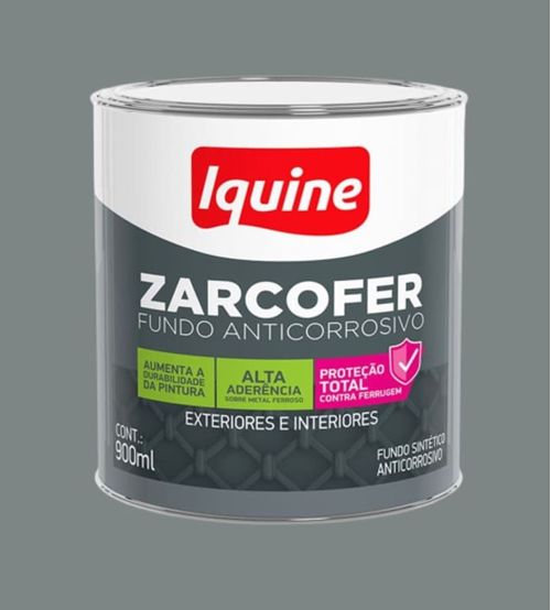 Fundo Anticorrosivo Zarcofer Cinza 0,9L Iquine