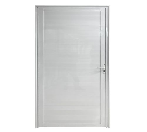 Porta Laminada Fechada Alumínio Branco Ecosul 210x80cm Esquerdo